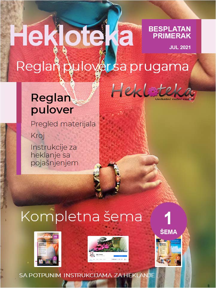 Heklani reglan pulover Hekloteka magazin Heklani reglan pulover