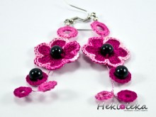 Crochet Earrings Pink