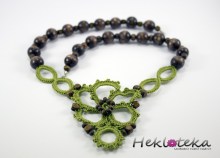 Crochet green necklace
